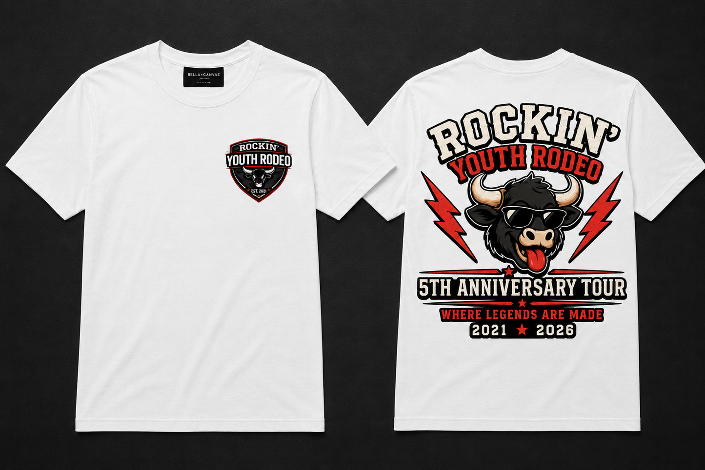 ✨Rockin’ Youth Rodeo Anniversary Fundraiser T-Shirt - White