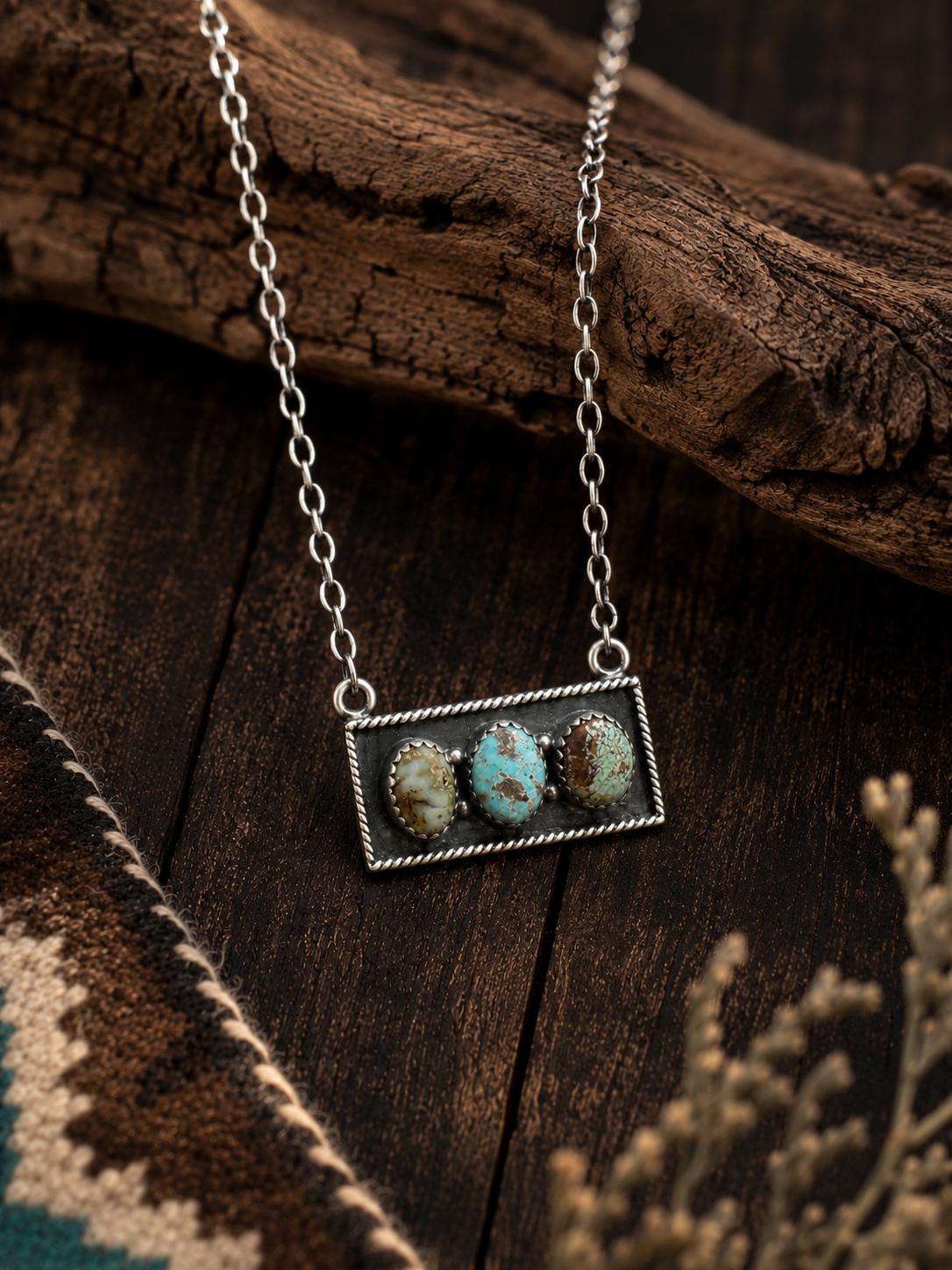Big Springs Bar Necklace 18-22” Chain