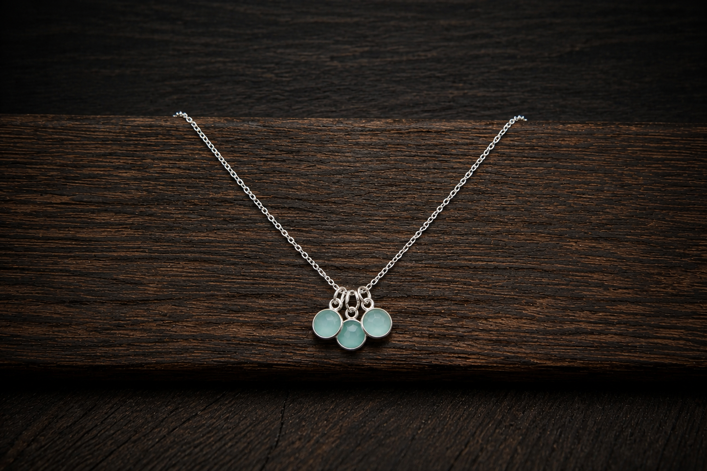 Lost River Trio Chalcedony Necklace
