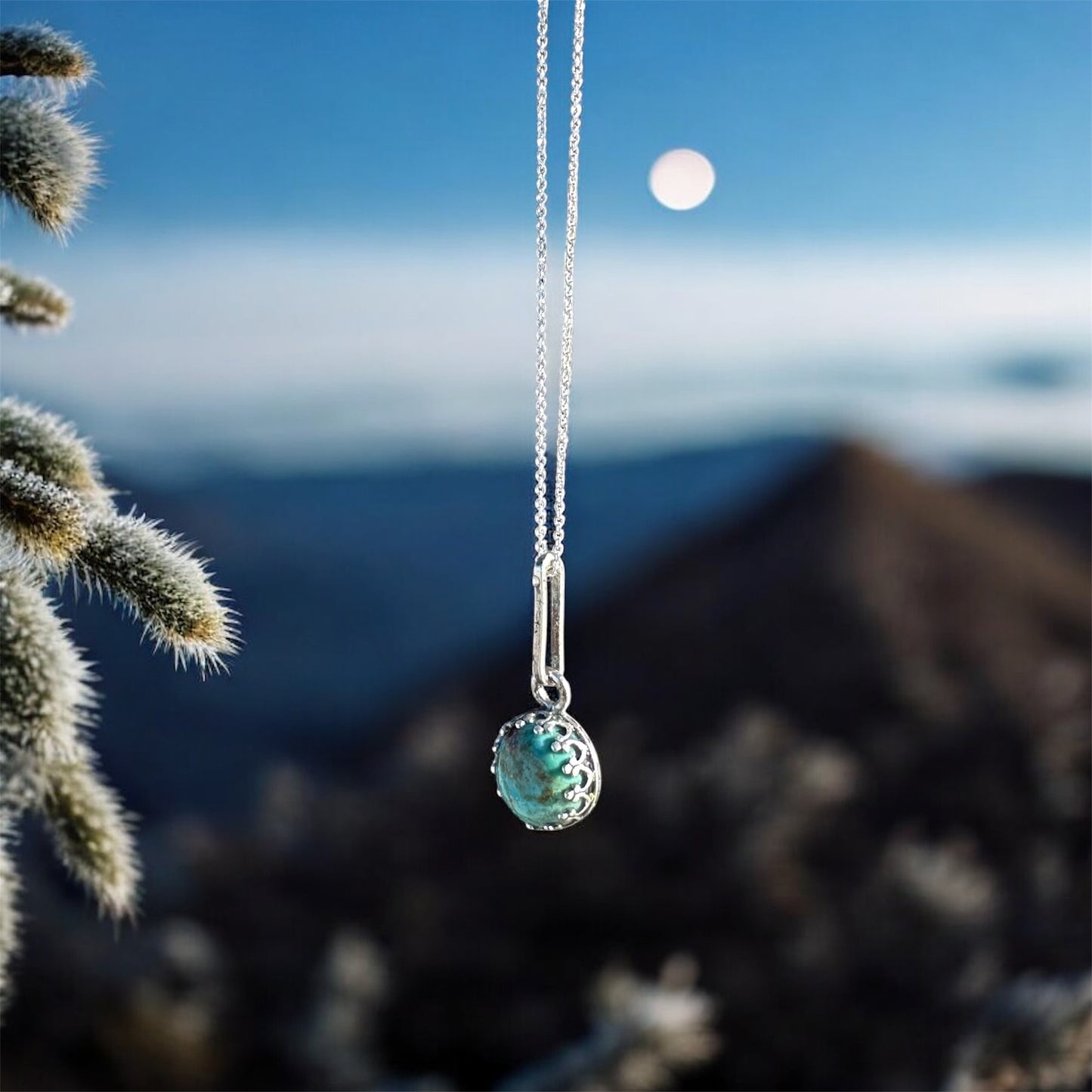Sagebrush Sky Turquoise Pendant Necklace