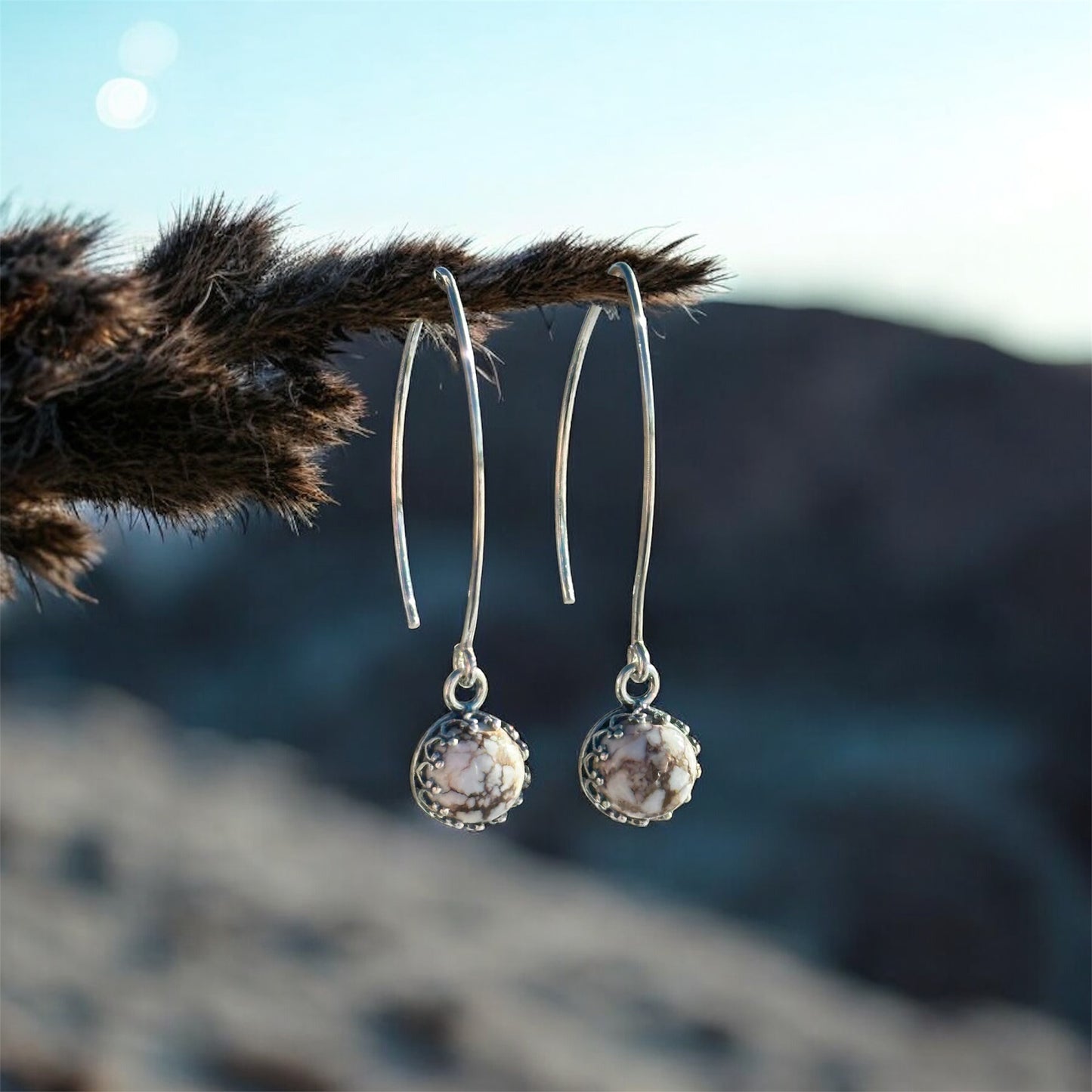 Winter Mesa Wild Horse Earrings