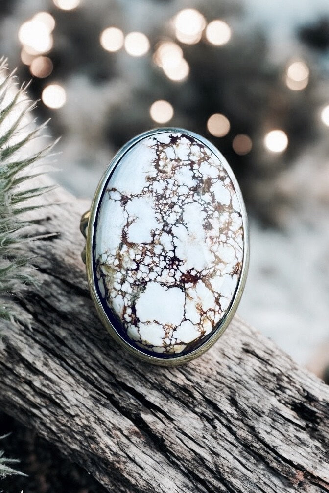 π΅β¨ Wild Horse & Sterling Silver Statement Ring β Bold, Timeless, Unapologetically Western β¨π΅ Size 7 3/4