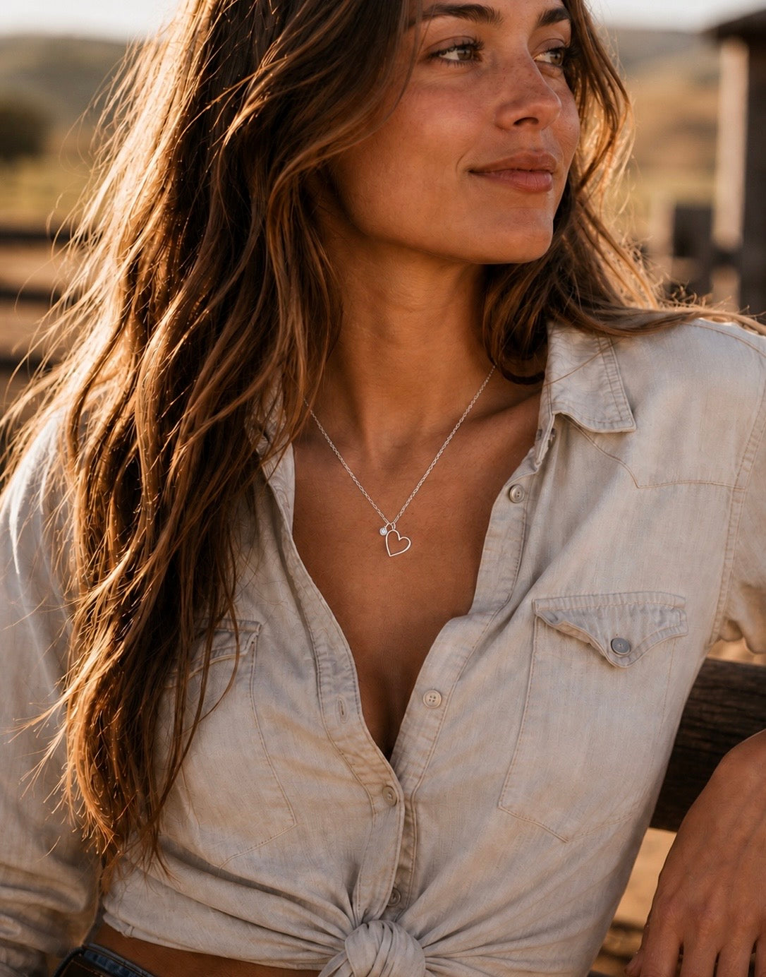 The High Desert Swarovski Crystal and Heart Necklace