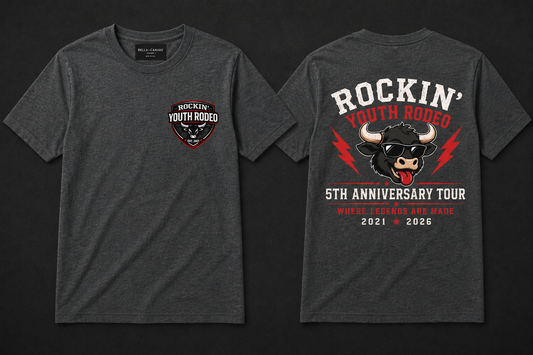 ✨Rockin’ Youth Rodeo        Anniversary Fundraiser T-Shirt - Heather Grey