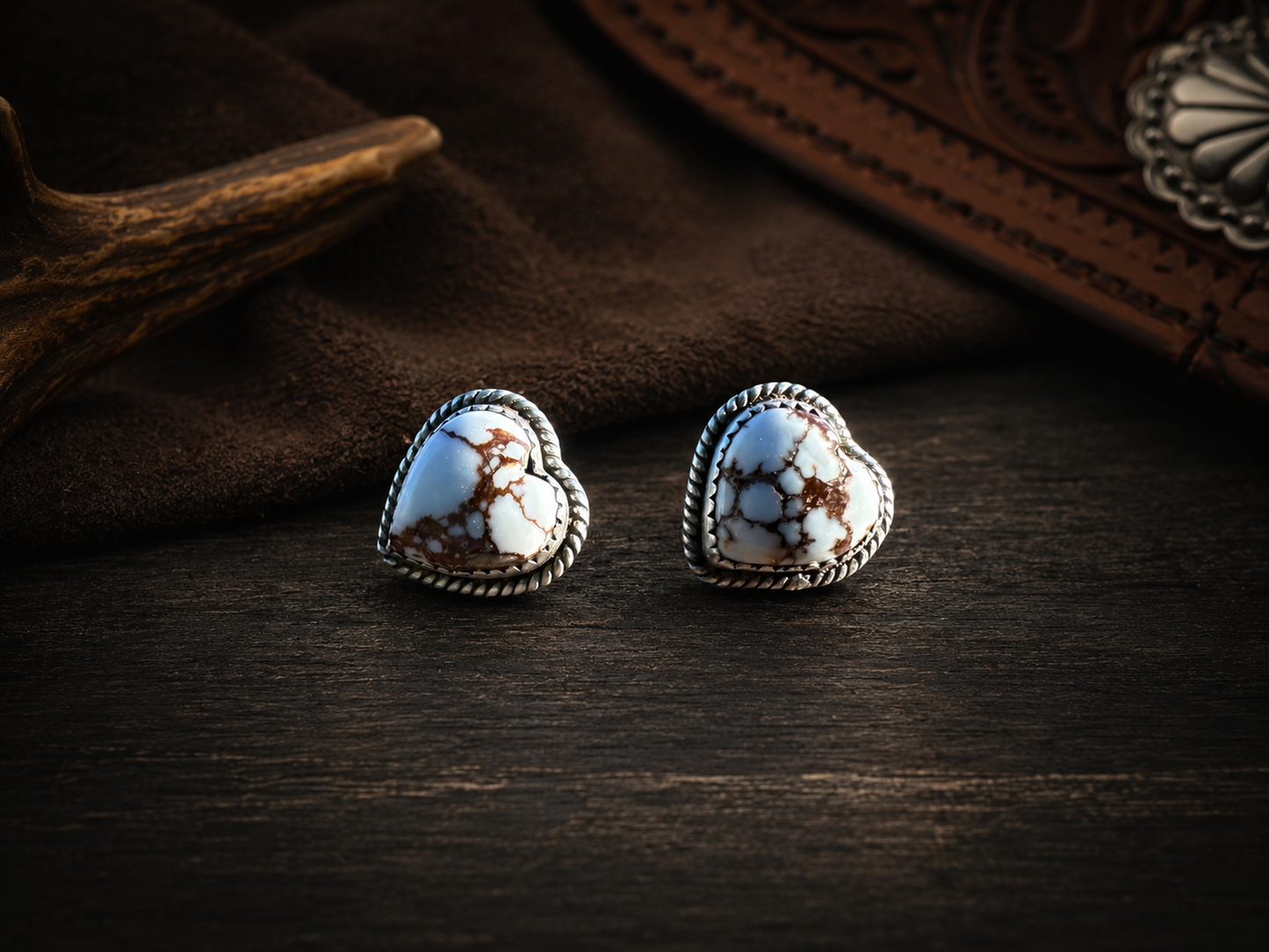 Lemhi Wild Horse Heart Earrings