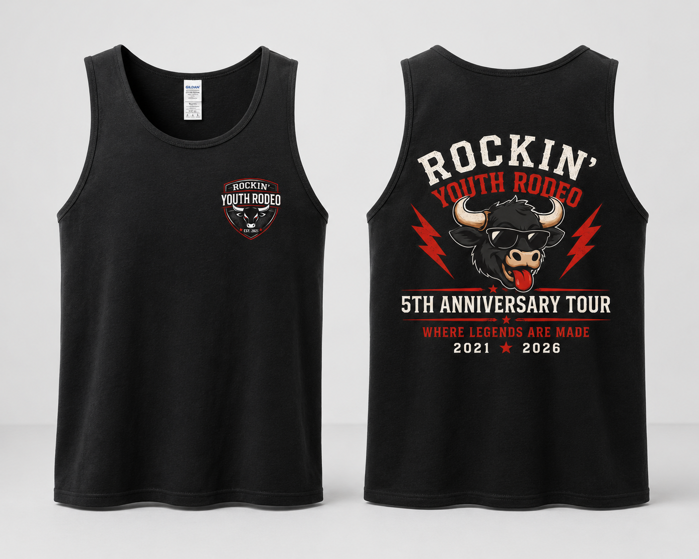 ✨Adult - Unisex Sizing ✨ Rockin’ Youth Rodeo        Anniversary Fundraiser Tank - Black
