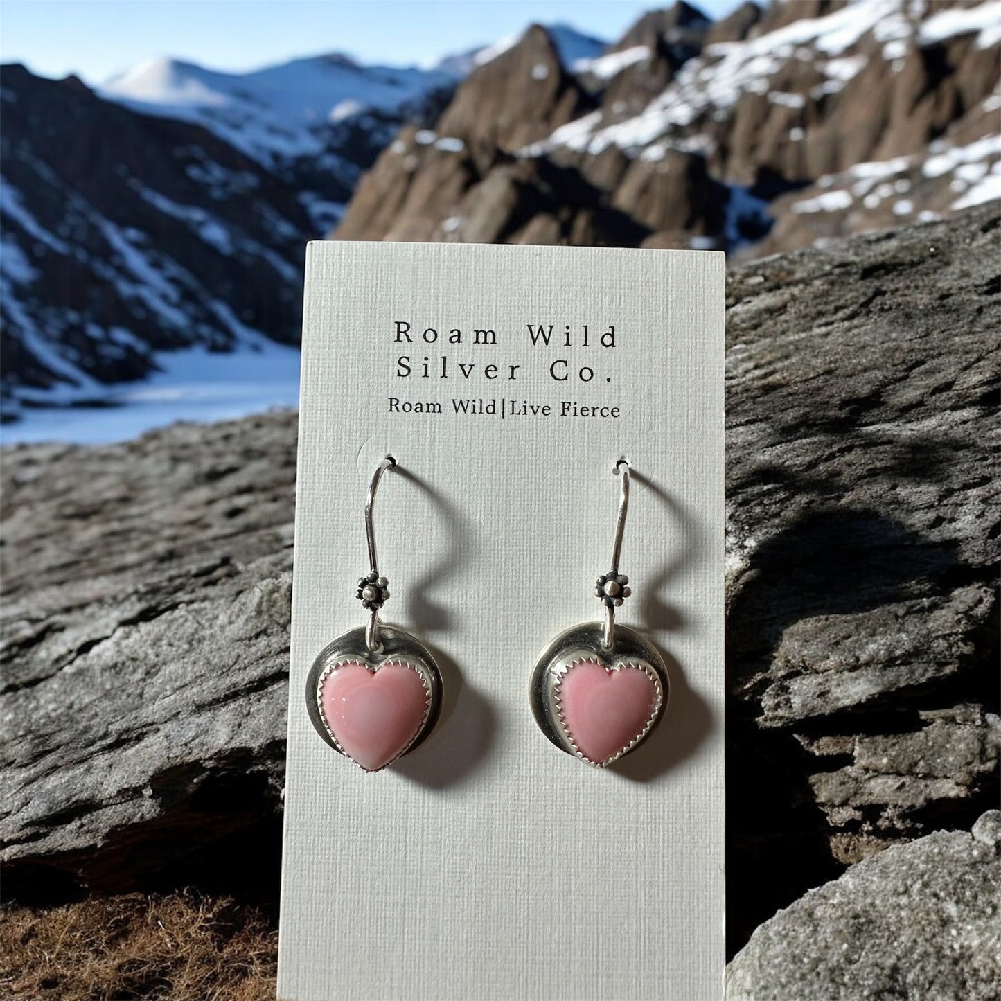 Wild Blush Heart Earrings