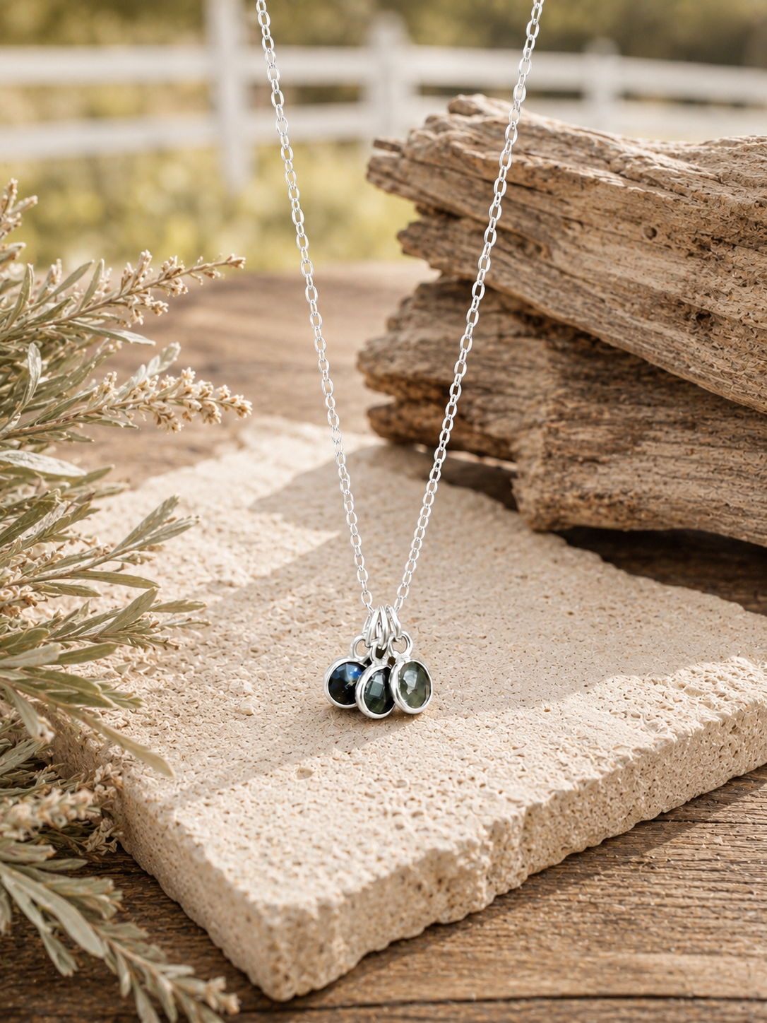 Hayden Creek Labradorite trio Necklace