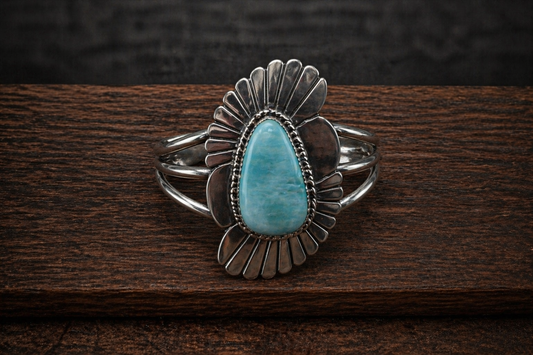 “The Laramie” Larimar & Sterling Silver Statement Cuff
