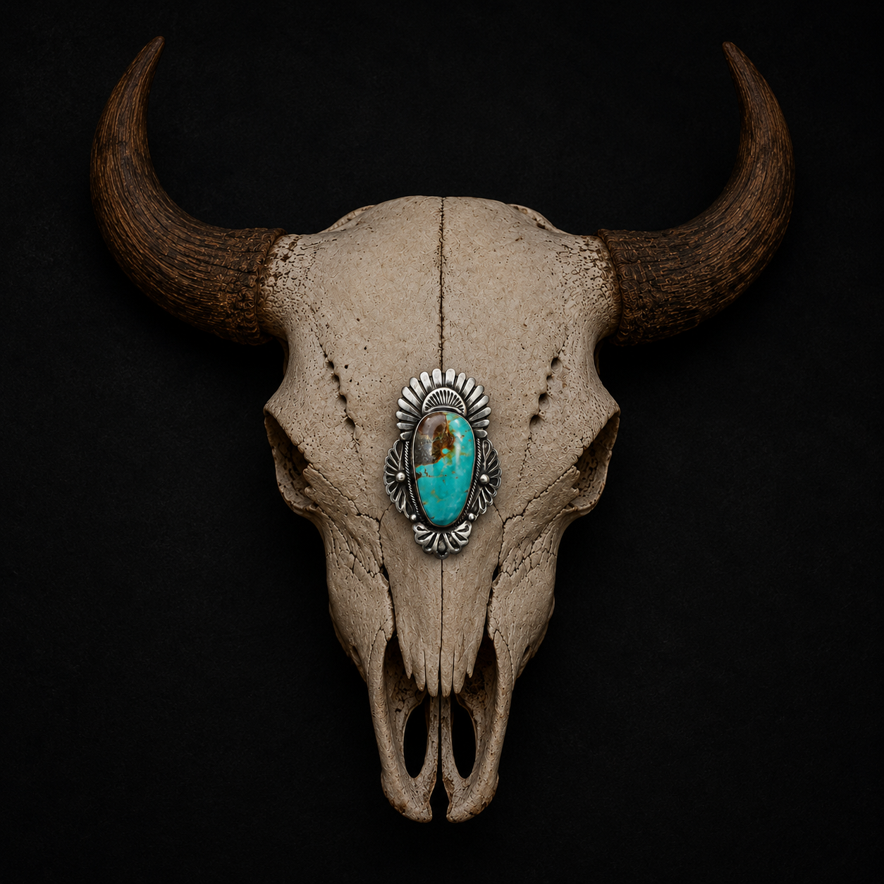 Navajo Artist: Mark Yazzie Turquoise & Sterling Silver Ring Adjustable