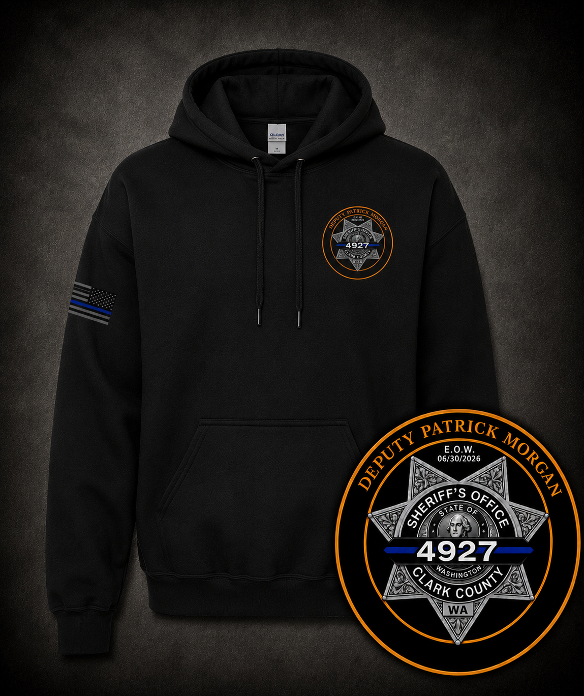 Deputy Patrick Morgan Memorial Hoodie - Free Shipping