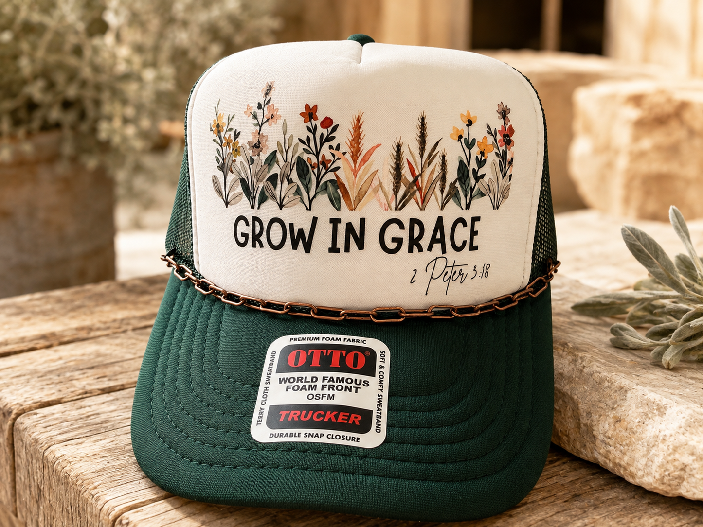 Grow in Grace Graphic Trucker Hat