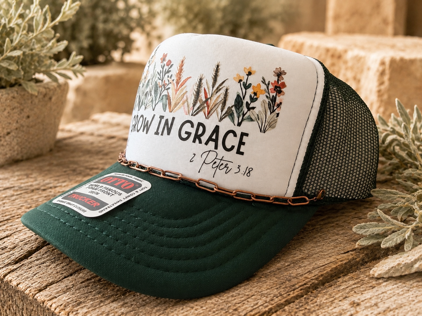 Grow in Grace Graphic Trucker Hat