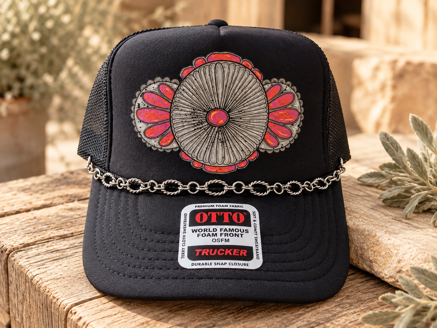 Sunset Concho Trucker Hat