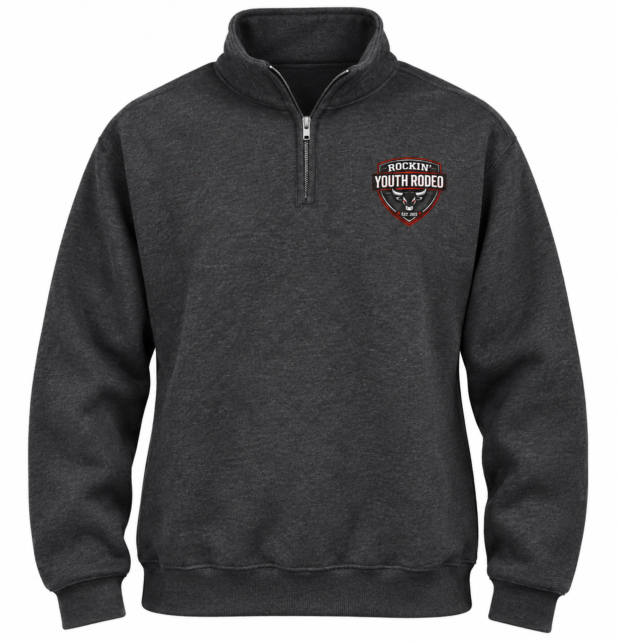 Rockin’ Youth Rodeo 2026 Customized Quarter zip Sweatshirt