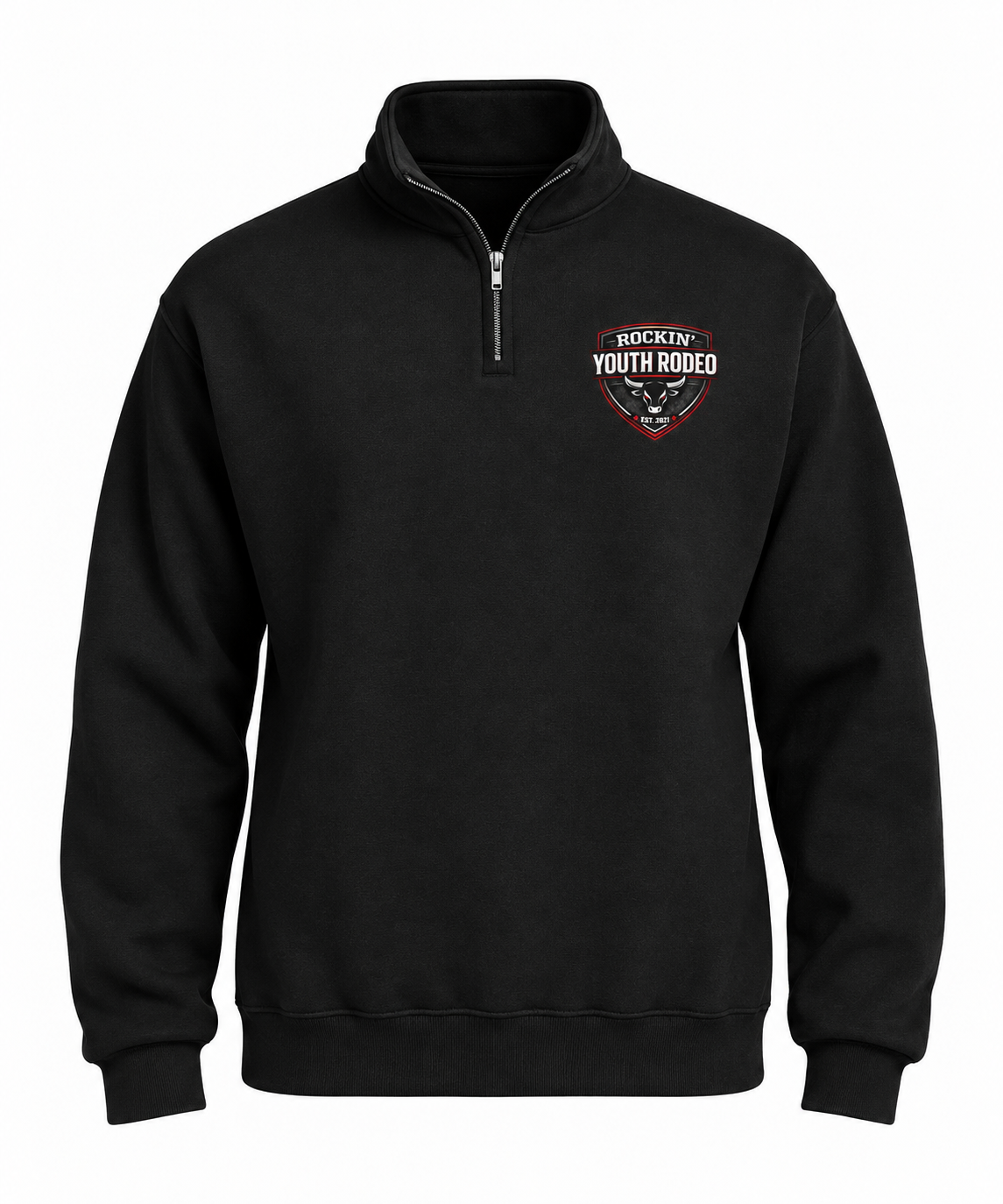 Rockin’ Youth Rodeo 2026 Customized Quarter zip Sweatshirt