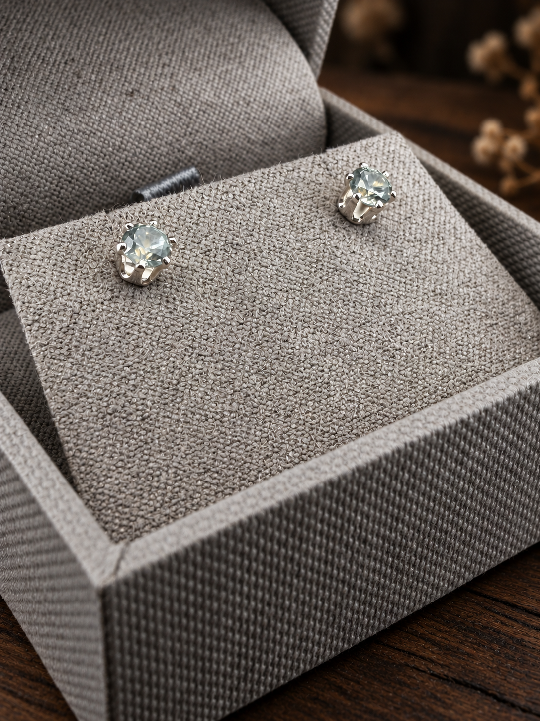 4mm Montana Sapphire Earrings | Genuine & Non-Heat Treated