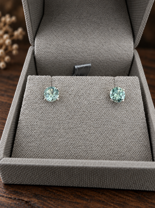 Wildwater Sapphire Studs - Round total carat weight 0.68