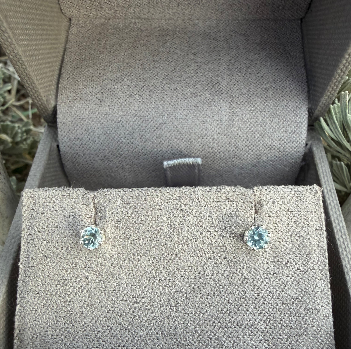 Alpine Drift — 3mm Natural Montana Sapphire Studs